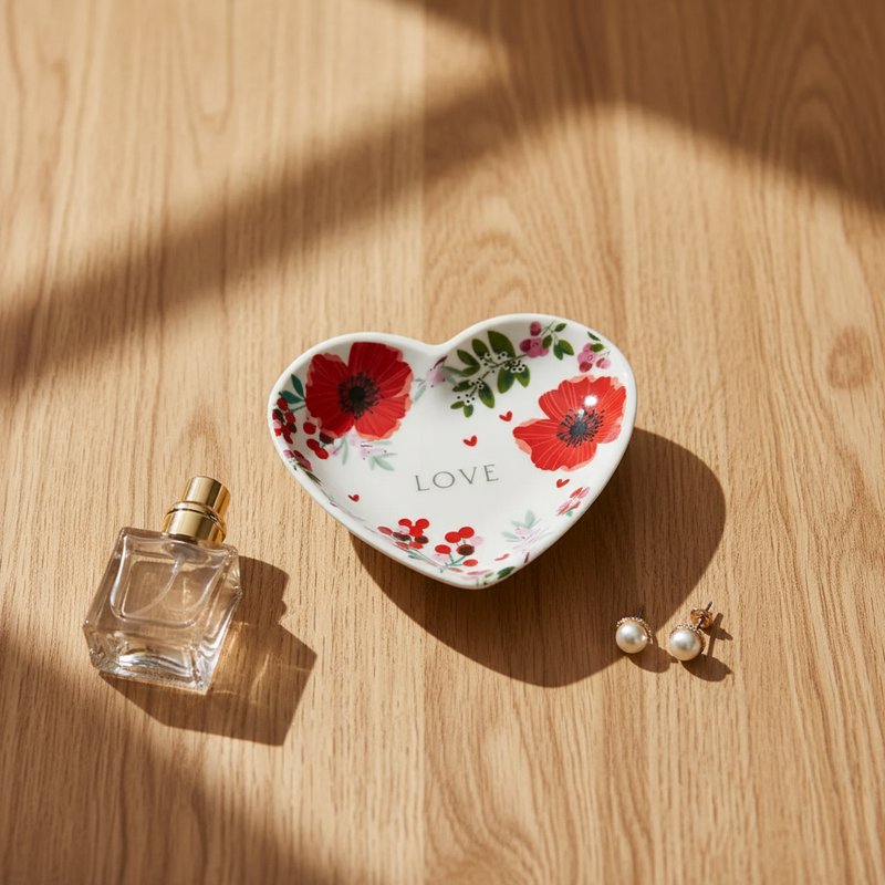 Love Winter Foliage Trinket Dish - Dressing Table