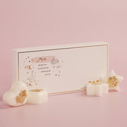 The Little Things Wax Melts Mum gift box with illustrated ducks scene, gold border and sentiment Mum Thank You So Much For Everything You Do, star and heart wax melts displayed on pink background