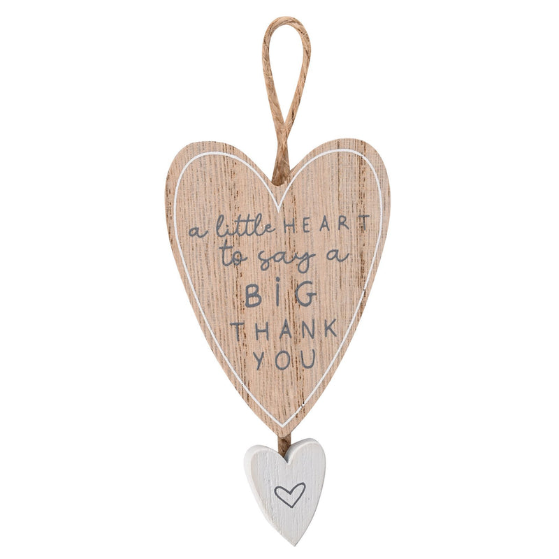 Moments Mini Plaque - Heart Thank You