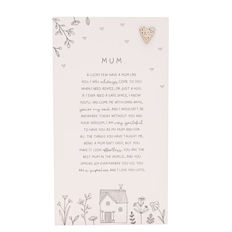 Moments Standing Verse Plaque - Mum