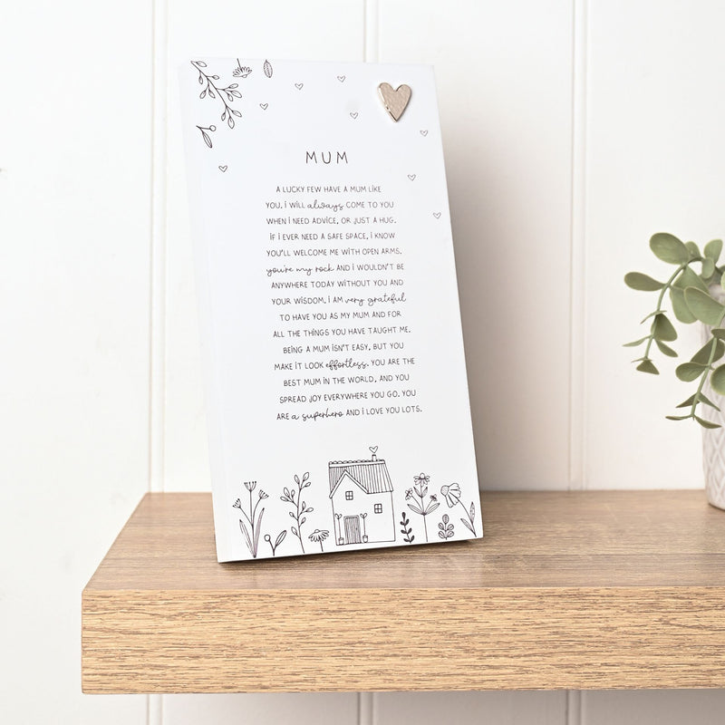 Moments Standing Verse Plaque - Mum