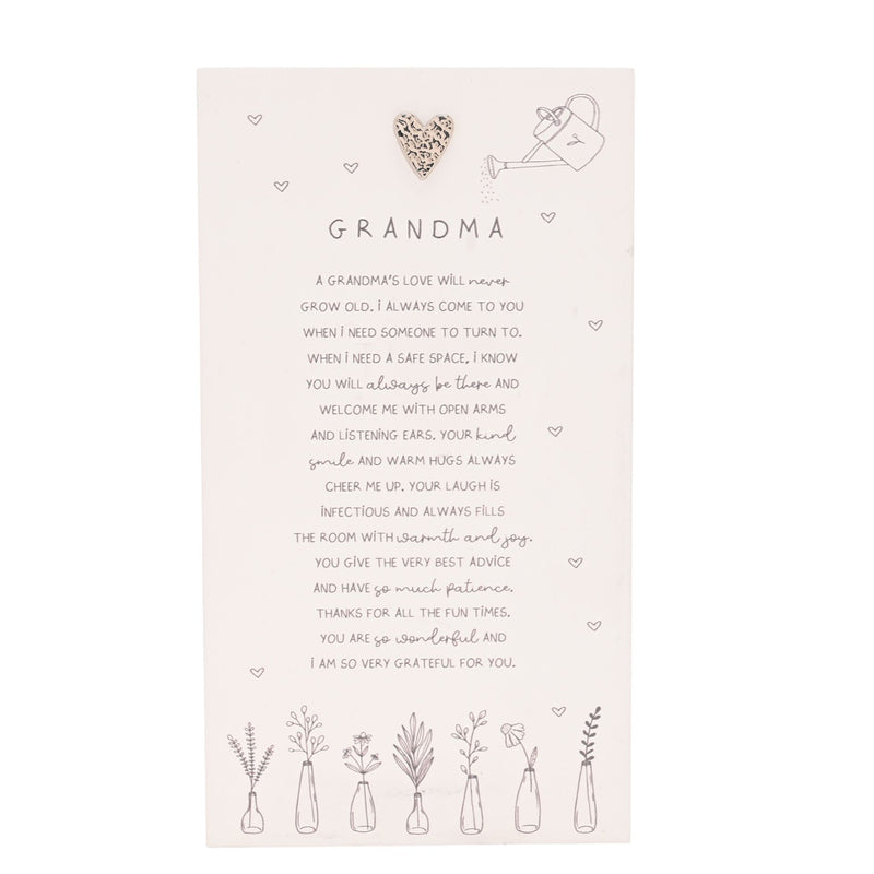 Moments Standing Verse Plaque - Grandma