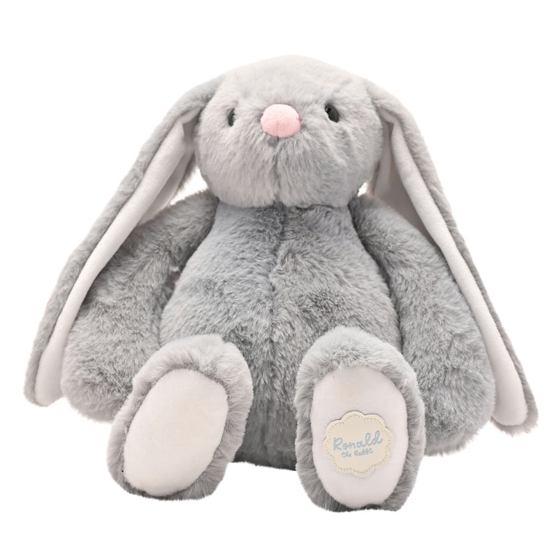 Ronald the classical soft grey bunny plush toy 30cm, front view