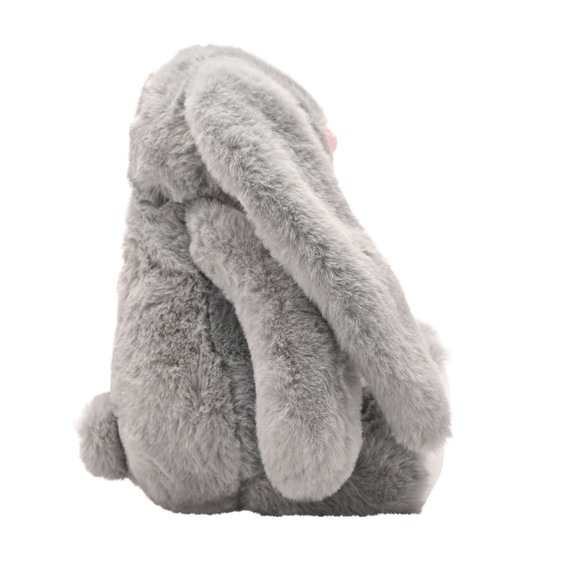 Ronald the classical soft grey bunny plush toy 30cm, side profile view