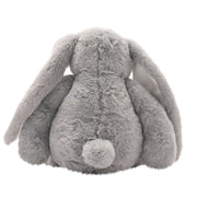  Ronald the classical soft grey bunny plush toy 30cm, rear view showing soft texture and bob tail