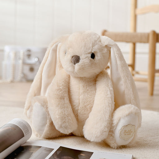 Bella the classical soft white bunny plush toy 30cm, lifestyle shot — a cuddly companion for creative kids