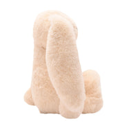 Bella the classical soft white bunny plush toy 30cm, side profile view