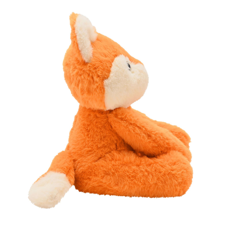 Freddie the plush sitting fox soft toy 22cm, side profile view