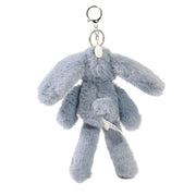 Sonny the Plush Blue Bunny keyring and bag charm — back view