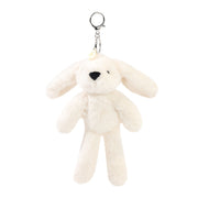 Talia plush bunny keyring front view cream soft toy with name charm