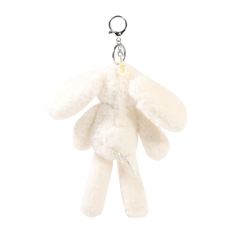 Talia plush bunny keyring back view cream soft toy with name charm