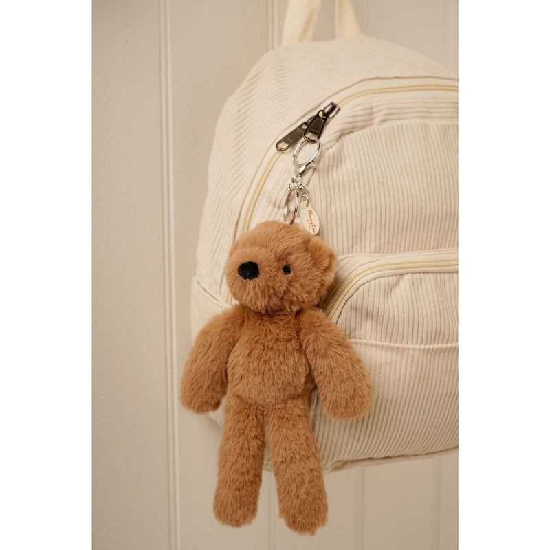 Hampton bear bag charm clipped to backpack cute plush gift