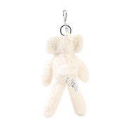 Ellie the Elephant plush cream keyring and bag charm — back view