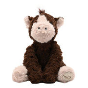Harry the plush sitting horse soft toy 22cm, front view showing soft fur and friendly face