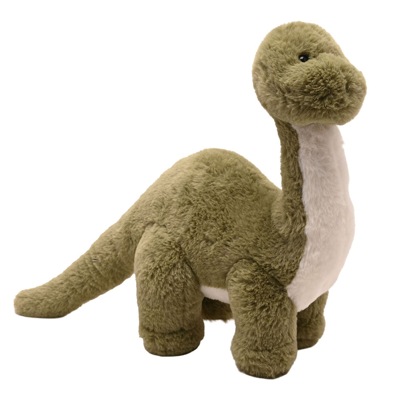 Dan the plush Diplodocus soft toy 36cm, angled view showing full body and long neck