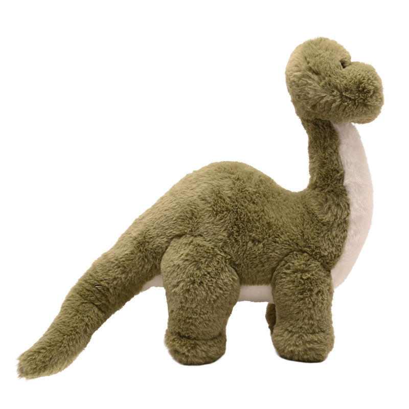 Dan the plush Diplodocus soft toy 36cm, side profile view showing full length