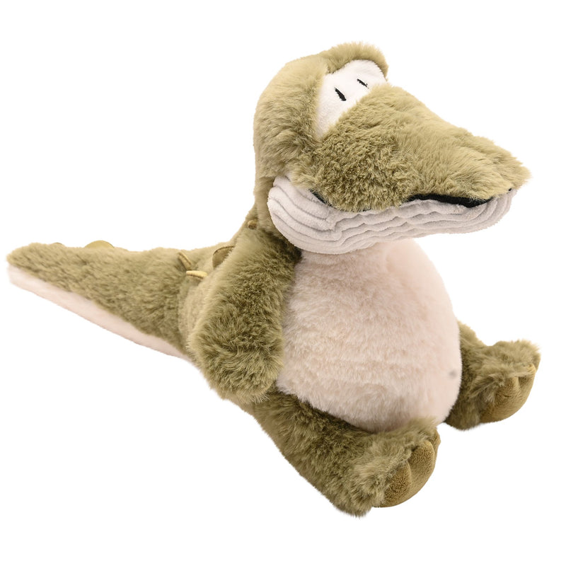 Alex the plush alligator soft toy 30cm, facing left showing full body and character details