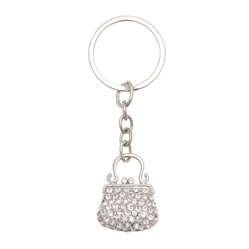 Sophia Keyring - Bag with Clear Crystals