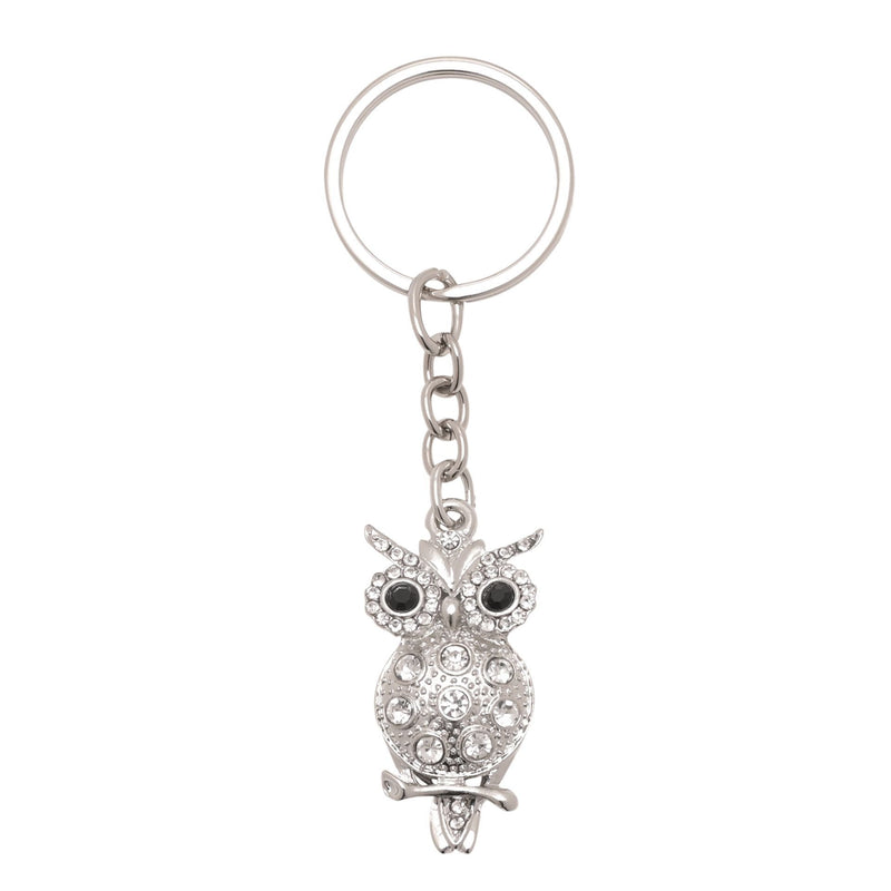 Sophia Keyring - Owl with Clear Crystals