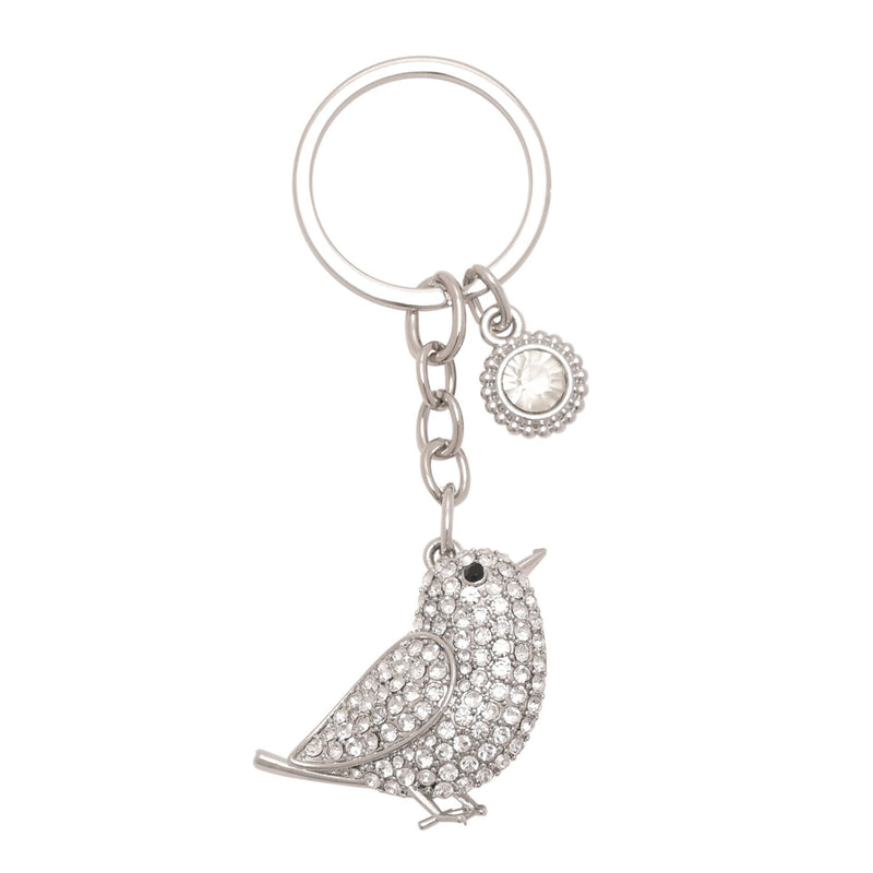 Sophia Keyring - Bird with Clear Crystals