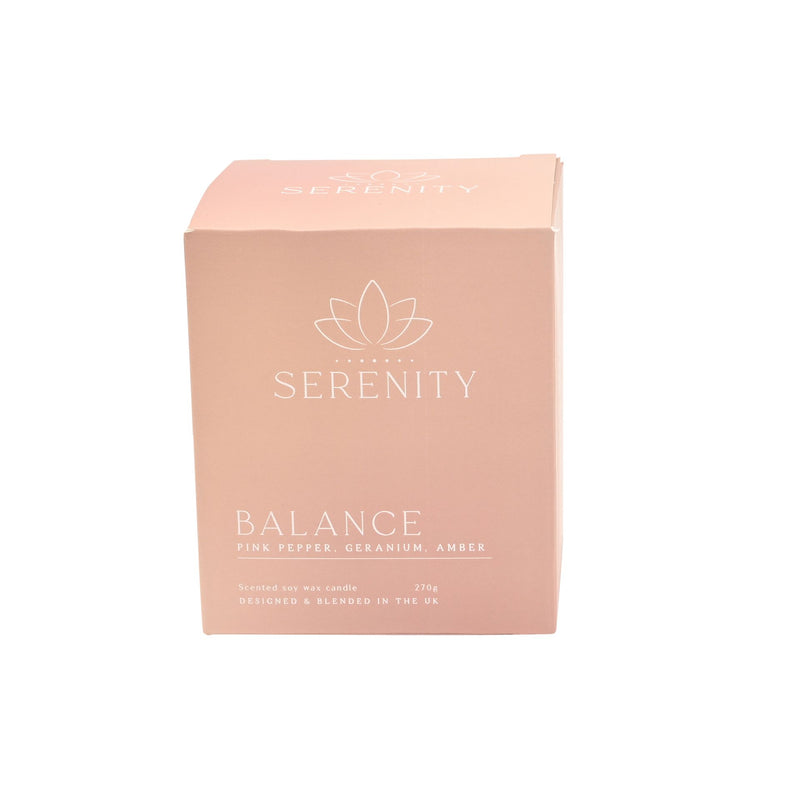 Serenity Balance Candle 270g Pink Pepper, Geranium