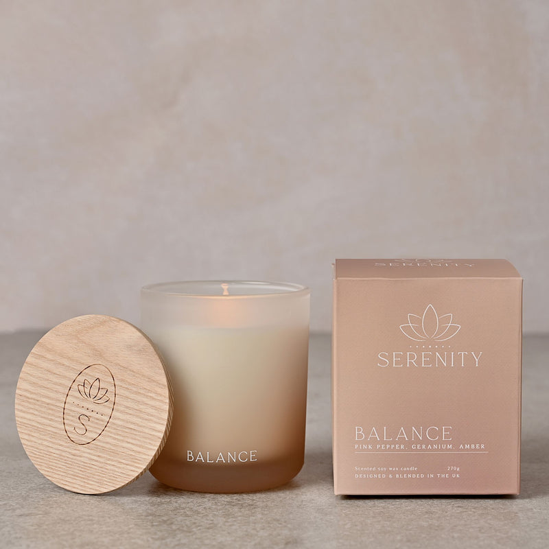 Serenity Balance Candle 270g Pink Pepper, Geranium
