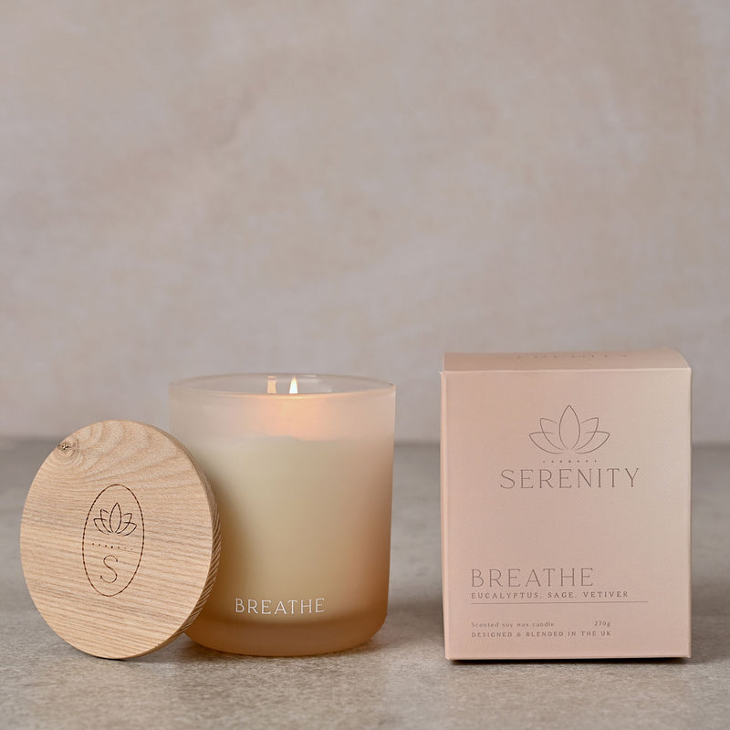 Serenity Breathe Candle 270g Eucalyptus, Sage & Ve