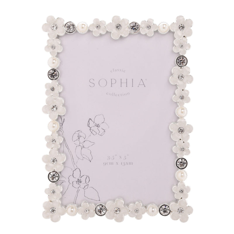 Sophia Classic Daisy 3.5" x 5" Frame - White