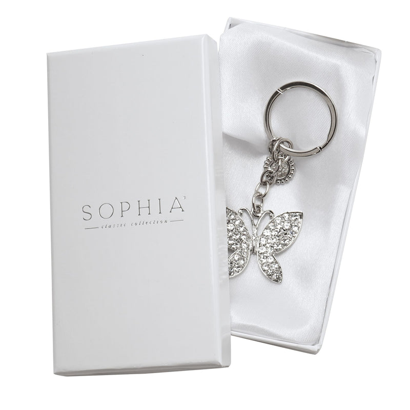 Sophia Classic Crystal Butterfly Keyring