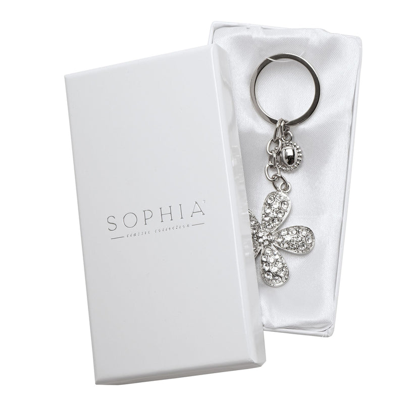 Sophia Classic Crystal Flower Keyring