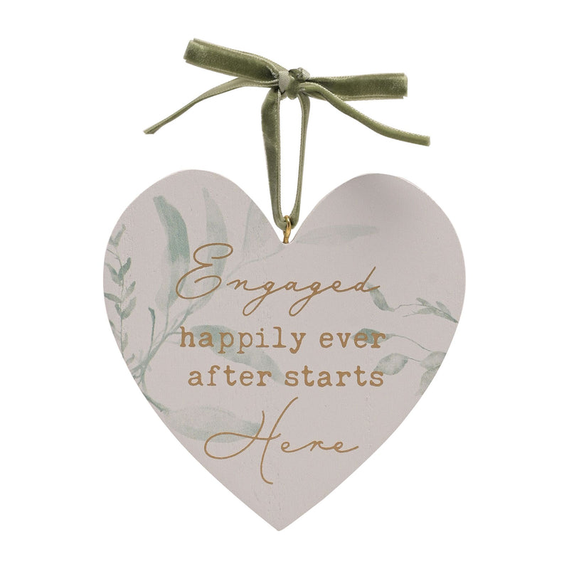 Love Story Engaged Hanging Heart
