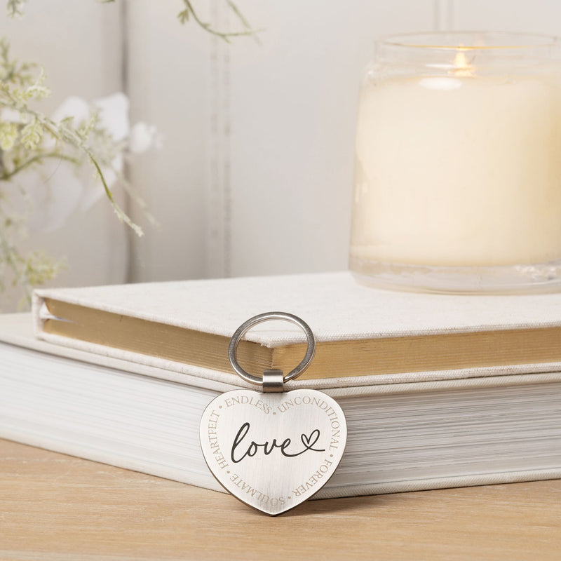 With Love Heart Keyring - Love