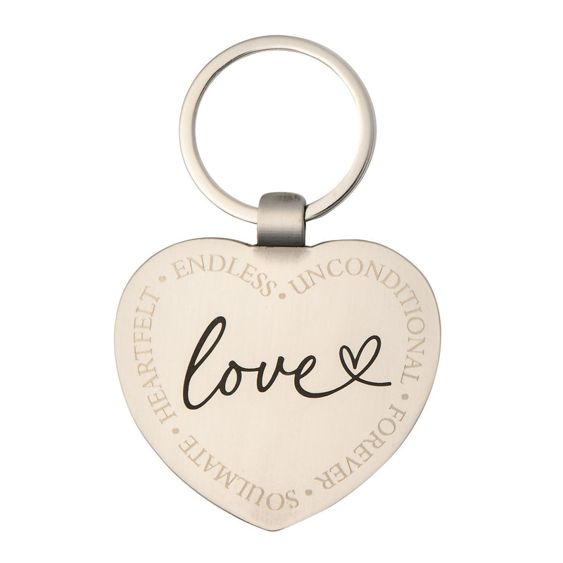With Love Heart Keyring - Love