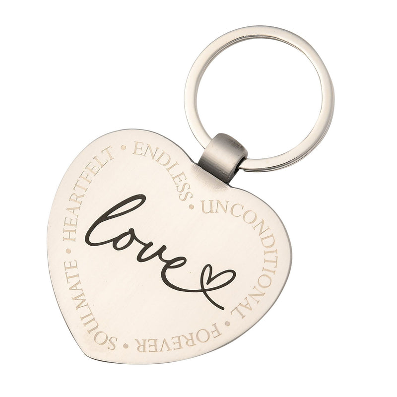 With Love Heart Keyring - Love